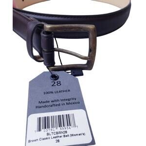 NWT Thursday Boot Co. Everyday Women's Size 28 Brown Classic Leather Belt
